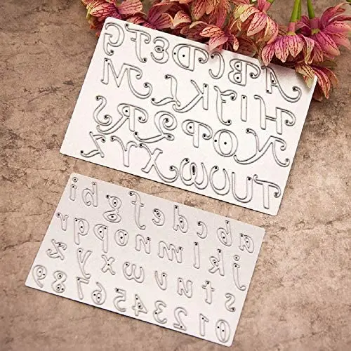 2pcs Dies Cut A-Z Alphabets Capital Upper/Lower Case Letters Numbers Metal Cutting Dies Stencil Mould Template for DIY Scrapbooking Photo Album Decorative Stencils Embossing Paper Card Making Craft 2pcs Dies Cut A-Z Alphabets Capital Upper/Lower Case Letters Numbers Metal Cutting Dies Stencil Mould Template for DIY Scrapbooking Photo Album Decorative Stencils Embossing Paper Card Making Craft