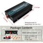 WZRELB Full Power Endurable 3500W 12VDC to 120VAC 60HZ US DUAL OUTLETS LED DISPLAY PURE SINE WAVE INVERTER Power Converter, (RBP350012B1)