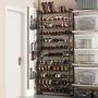 SONGMICS 12-Tier Shoe Rack, Set of 2 Stackable 6-Tier Shoe Organizers, 48-60 Pairs of Shoes, Large Capacity, Metal Mesh Shoe Shelf Storage, Adjustable Flat or Angled Shelves, Bronze ULMR12A SONGMICS 12-Tier Shoe Rack, Set of 2 Stackable 6-Tier Shoe Organizers, 48-60 Pairs of Shoes, Large Capacity, Metal Mesh Shoe Shelf Storage, Adjustable Flat or Angled Shelves, Bronze ULMR12A