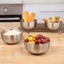 Devico 18/8 Stainless Steel Bowl, 19oz Metal Rice Cereal Serving Bowls, Double Walled Katori for Kids Baby Children, Matte Finish BPA-free, Set of 4