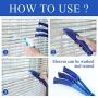 HIWARE Window Blind Cleaner Duster Brush with 5 Microfiber Sleeves - Blind Cleaner Tools for Window Shutters Blind Air Conditioner Jalousie Dust