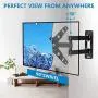 Full Motion TV Wall Mount Bracket for 13-45 Inch TV JUSTSTONE Wall TV Mount Swivel Durable Arms Anti- Glaring Min VESA 75x75mm(3''x3''), Max VESA 200x200mm(8''x8'') up to 55LBS