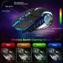 Wireless Gaming Keyboard and Mouse,Rainbow Backlit Rechargeable Keyboard Mouse with 3800mAh Battery Metal Panel,Removable Hand Rest Mechanical Feel Keyboard and 7 Color Gaming Mute Mouse for PC Gamers Wireless Gaming Keyboard and Mouse,Rainbow Backlit Rechargeable Keyboard Mouse with 3800mAh Battery Metal Panel,Removable Hand Rest Mechanical Feel Keyboard and 7 Color Gaming Mute Mouse for PC Gamers