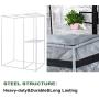 TopoGrow 2-in-1 Indoor Grow Tent 60''X48''X80'' 600D High-Reflective W/2-Tiered for Lodge Propagation and Flower Plant Growing
