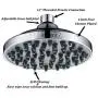 6” Fixed Shower head -High Pressure Showerhead Chrome - Powerful Shower Spray against Low water flow - Anti-clog Anti-leak - DISASSEMBLY CAPACITY - Adjustable Metal Swivel Ball Joint with Filter