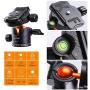 K&F Concept SA254M1 62 DSLR Camera Tripod Lightweight and Compact Aluminum Detachable Monopod Tripod with 360 Panorama Ball Head Quick Release Plate for Travel and Work