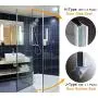 1/4'' Frameless Glass Shower Door Bottom Seal, Weather Stripping Seal Sweep with Drip Rail for 1/4 Inch(6mm) Glass, 39''Long J+ 2PCS x 39'' Long H-Type (H+J-Type)