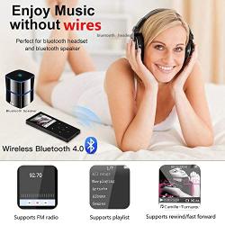 MP3 Player with Bluetooth,CCHKFEI 16GB Portable Music Player with Touch Button/1.8TFT Screen,Built in Speaker, FM Radio,Voice Recorder Metal Shell Supports up to 128GB,for Running Jogging