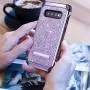 UARMOR Case for Galaxy S10, Galaxy S10 Glitter Case, Samsung S10 Case, Luxury Glitter Bling Shockproof Kickstand Hybrid Sparkly Shiny PU Leather Hard Cover Case for Samsung Galaxy S10, Purple UARMOR Case for Galaxy S10, Galaxy S10 Glitter Case, Samsung S10 Case, Luxury Glitter Bling Shockproof Kickstand Hybrid Sparkly Shiny PU Leather Hard Cover Case for Samsung Galaxy S10, Purple