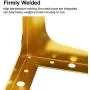 Metal Furniture Legs, 4pcs 4-inch Heavy Duty Gold Triangle Furniture Feet DIY Replacement Parts with Mounting Screws for Cabinet Table Cupboard Couch Sofa Ottoman