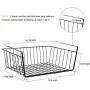 Under Shelf Basket 4 Pack Hanging Under Shelf Storage Organizer Black Metal Wire Grid Under Table Shelf Storage Basket Rack for Pantry Cabinet Desk Bookshelf Office Closet Under Shelf Basket 4 Pack Hanging Under Shelf Storage Organizer Black Metal Wire Grid Under Table Shelf Storage Basket Rack for Pantry Cabinet Desk Bookshelf Office Closet
