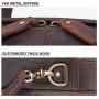 Texbo Mens Solid Full Grain Cowhide Leather Large 17 Inch Laptop Briefcase Messenger Bag Tote with YKK Metal Zippers