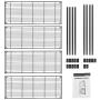 SUPER DEAL Black 4-Shelf Heavy Duty Storage Wire Shelving Unit for Restaurant Garage Pantry Kitchen Garage Rack (36L x 14W x 54H)