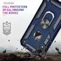 LeYi Compatible for iPhone XR Case with Tempered Glass Screen Protector [2Pack] for Women Men Teens, [Military-Grade] Protective Phone Case with Ring Kickstand for Apple iPhone XR 10 10 XR, Blue