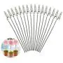 ManYee 50 Pcs Wire Card Holder Metal Wire Alligator Clamp Clips Long-Tailed Memo Alligator Iron Clip Clasp Table Picture Number Holder for Wedding Party Clay&Cake Decor ManYee 50 Pcs Wire Card Holder Metal Wire Alligator Clamp Clips Long-Tailed Memo Alligator Iron Clip Clasp Table Picture Number Holder for Wedding Party Clay&Cake Decor
