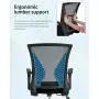 Home Office Chair Mid Back PC Swivel Lumbar Support Adjustable Desk Task Computer Ergonomic Comfortable Mesh Chair with Armrest (Black) Home Office Chair Mid Back PC Swivel Lumbar Support Adjustable Desk Task Computer Ergonomic Comfortable Mesh Chair with Armrest (Black)