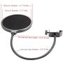 Neewer NW-35 Microphone Suspension Boom Scissor Arm Stand with Mic Clip Holder, Pop Filter and Shock Mount for Streaming, Voice-Over, Recording, Game, Compatible with Blue Yeti Snowball Yeti X,etc