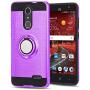 ZTE ZMAX One (Z719DL)/ZTE Grand X4/ZTE Blade Spark Z971 Case with HD Phone Screen Protector,Ymhxcy 360 Degree Rotating Ring & Bracket Dual Layer Resistant Back Cover for ZTE Grand X 4 Z956-ZH Purple