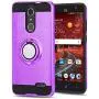 ZTE ZMAX One (Z719DL)/ZTE Grand X4/ZTE Blade Spark Z971 Case with HD Phone Screen Protector,Ymhxcy 360 Degree Rotating Ring & Bracket Dual Layer Resistant Back Cover for ZTE Grand X 4 Z956-ZH Purple