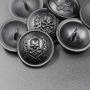 14 Pieces Black Vintage Metal Blazer Button Set - Skull - for Blazer, Suits, Sport Coat, Uniform, Jacket