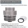Oil Filter Housing Cap Assembly with Oil Plug for 2005-2019 Toyota RAV4 4Runner Tundra Fj Cruiser Venza Avalon Sienna Camry Highlander RX350 - Replace 15620-31060, 1562031060, 15643-31050, 1564331050