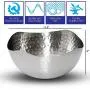 Bezrat Hammered Stainless Steel Serving Bowl – Multipurpose Fruit/Salad/Snacks Decorative Metal Wave Bowls(11.8'' x 11.8'') Bezrat Hammered Stainless Steel Serving Bowl – Multipurpose Fruit/Salad/Snacks Decorative Metal Wave Bowls(11.8'' x 11.8'')