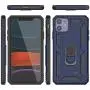 Punkcase iPhone 11 Case [ArmorShield Series] Military Style Protective Dual Layer Case W/Metal Ring Grip Holder & Kickstand | Full Body Protection for Apple iPhone 11 (6.1'') [Blue]