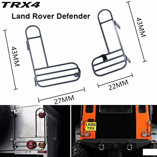 Rc Car Part, 2Pcs Tail Light Guard Rear Lamp Cover for Traxxas TRX-4 Rc Car, Metal Rear Lampshade Rc Car Part, 2Pcs Tail Light Guard Rear Lamp Cover for Traxxas TRX-4 Rc Car, Metal Rear Lampshade