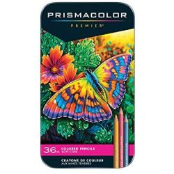 Prismacolor 92885T Premier Colored Pencils, Soft Core, 36 Piece