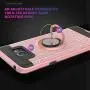Note 5 case Galaxy Note 5 Case with HD Screen Protector,Ymhxcy 360 Degree Rotating Ring & Bracket Rubber Dual Layer Shock Bumper Resistant Back Cover for Samsung Galaxy Note 5-ZH Rose Gold