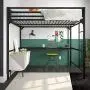 DHP Miles Metal Full Loft Bed with Desk, Black DHP Miles Metal Full Loft Bed with Desk, Black
