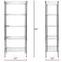 Apollo Hardware Chrome 5-Shelf Wire Shelving 24''x14''x60'' (Chrome)