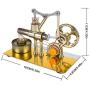 Yamix Stirling Engine Kit, DIY Single Cylinder Balance Stirling Engine Model Science Experiment Kit Education Toy with All-Metal Base