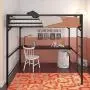 DHP Miles Metal Full Loft Bed with Desk, Black DHP Miles Metal Full Loft Bed with Desk, Black