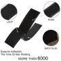 Double-Sided Adhesive, 8M Extra Strong Self-Adhesive Hook and Loop Tape Roll Sticky Back Strip with Strong Adhesive Tape Strip Fastener 8.8 Yards, 20mm Wide Black Used in Sewing, School, Office, Home