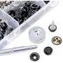 Glarks 120-Pieces Stainless Steel Marine Grade Canvas and Upholstery Boat Cover Snap Button Fastener Kit with 2Pcs Setting Tool (40 Sets) - Black Glarks 120-Pieces Stainless Steel Marine Grade Canvas and Upholstery Boat Cover Snap Button Fastener Kit with 2Pcs Setting Tool (40 Sets) - Black