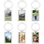 PH PandaHall 10pcs Sublimation Blanks Keychains Rectangle Sublimation Transfer Blanks with Metal Round Key Rings for Heat Press