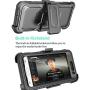 Tinysaturn Galaxy Luna Case, Galaxy Amp 2 Case, Galaxy Express 3 Case,J1 2016 Case, (TM) [Yvenus Series] [Black] Shock Absorbing Holster Belt Clip [Built-in Screen] Cover for Samsung Galaxy J1 2016