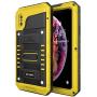 Beasyjoy iPhone Xs Max Metal Case Heavy Duty Built-in Screen Full Body Protective Waterproof Shockproof Tough Rugged Hybrid Military Grade Defender Outdoor (Yellow)