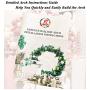 LANGXUN Φ8.5ft (2.6m) Large Size Golden Metal Round Balloon Arch kit Decoration, for Birthday Decoration, Wedding Decoration and Photo Background Decoration