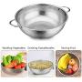TeamFar Colander Set of 3, Stainless Steel Perforated Metal Colander Strainer with Handles for Spaghetti, Pasta, Berry, Rust Free & Dishwasher Safe - 1/3/5-quart