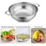 TeamFar Colander Set of 3, Stainless Steel Perforated Metal Colander Strainer with Handles for Spaghetti, Pasta, Berry, Rust Free & Dishwasher Safe - 1/3/5-quart TeamFar Colander Set of 3, Stainless Steel Perforated Metal Colander Strainer with Handles for Spaghetti, Pasta, Berry, Rust Free & Dishwasher Safe - 1/3/5-quart