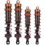 RC Shock Absorber, Metal Oil Pressure Adjustable Shock Front & Rear Damper Compatible with 1/8 RC Car (Orange)