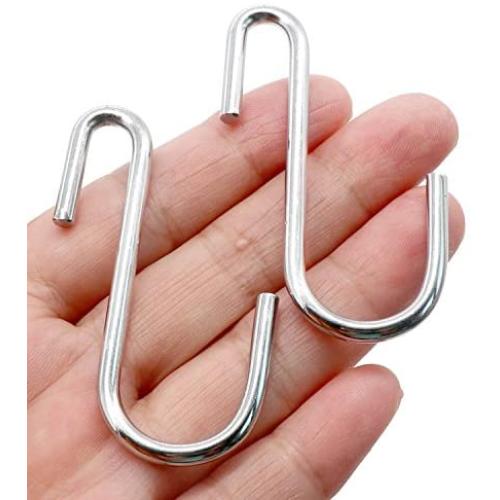 30 Pack Esfun Heavy Duty S Hooks Pan Pot Holder Rack Hooks Hanging Hangers S Shaped Hooks for Kitchenware Pots Utensils Clothes Bags Towels Plants