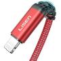 LISEN iPhone Charger Cable, 6.6ft MFi Certified Never Rupture Lightning Cable, 2.4A Fast Charging iPhone Cord Compatible with iPhone 11 Pro Xs Max XR XS X 8 7 6S 6 Plus 5 5S SE iPad Pro (Red)