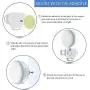 Hole-Free Metal Wall Mount Wall Stand Holder Stand Bracket for Dot 3rd Generation Voice Assistant, Solid Metal Stand Holder Bracket Case Applied in The Bedroom, Bathroom, Kitchen (1 Pack, White)