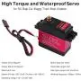 DSSERVO DS3218MG 20kg 270° Metal Gear Digital Steering Servo with 2 25T Adjustable Metal Servo Horn for RC Model DIY DSSERVO DS3218MG 20kg 270° Metal Gear Digital Steering Servo with 2 25T Adjustable Metal Servo Horn for RC Model DIY