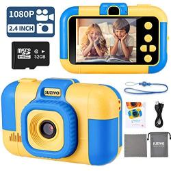 SUZIYO Kids Camera, Digital Video Camcorder Dual Lens 1080P 2.4 Inch HD,Best Birthday Electronic Toys Gifts for Toddlers Age 3-10 Years Old Boys Grils Children (with 32G Micro SD Card,Blue)