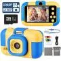 SUZIYO Kids Camera, Digital Video Camcorder Dual Lens 1080P 2.4 Inch HD,Best Birthday Electronic Toys Gifts for Toddlers Age 3-10 Years Old Boys Grils Children (with 32G Micro SD Card,Blue)