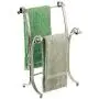 mDesign Decorative Metal Fingertip Towel Holder Stand for Bathroom Vanity Countertops to Display and Store Small Guest Towels or Washcloths, 2 Tiers - 13.6'' High - 2 Pack - Satin mDesign Decorative Metal Fingertip Towel Holder Stand for Bathroom Vanity Countertops to Display and Store Small Guest Towels or Washcloths, 2 Tiers - 13.6'' High - 2 Pack - Satin